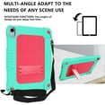 thumbnail image 5 of FIEWESEY Case for iPad 10th Generation 10.9 inch 2022,Heavy Duty with Shoulder Strap Soft Silicone&Hard Back Hybrid Shockproof Kids Friendly Case for 10.9 inch iPad 10th Generation (Green/Pink), 5 of 6