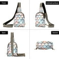 thumbnail image 7 of FORMRS Womens Crossbody Sling Bag Travel Daypack Shoulder Chest Backpack, Blue Shimmering Pattern, 7 of 7