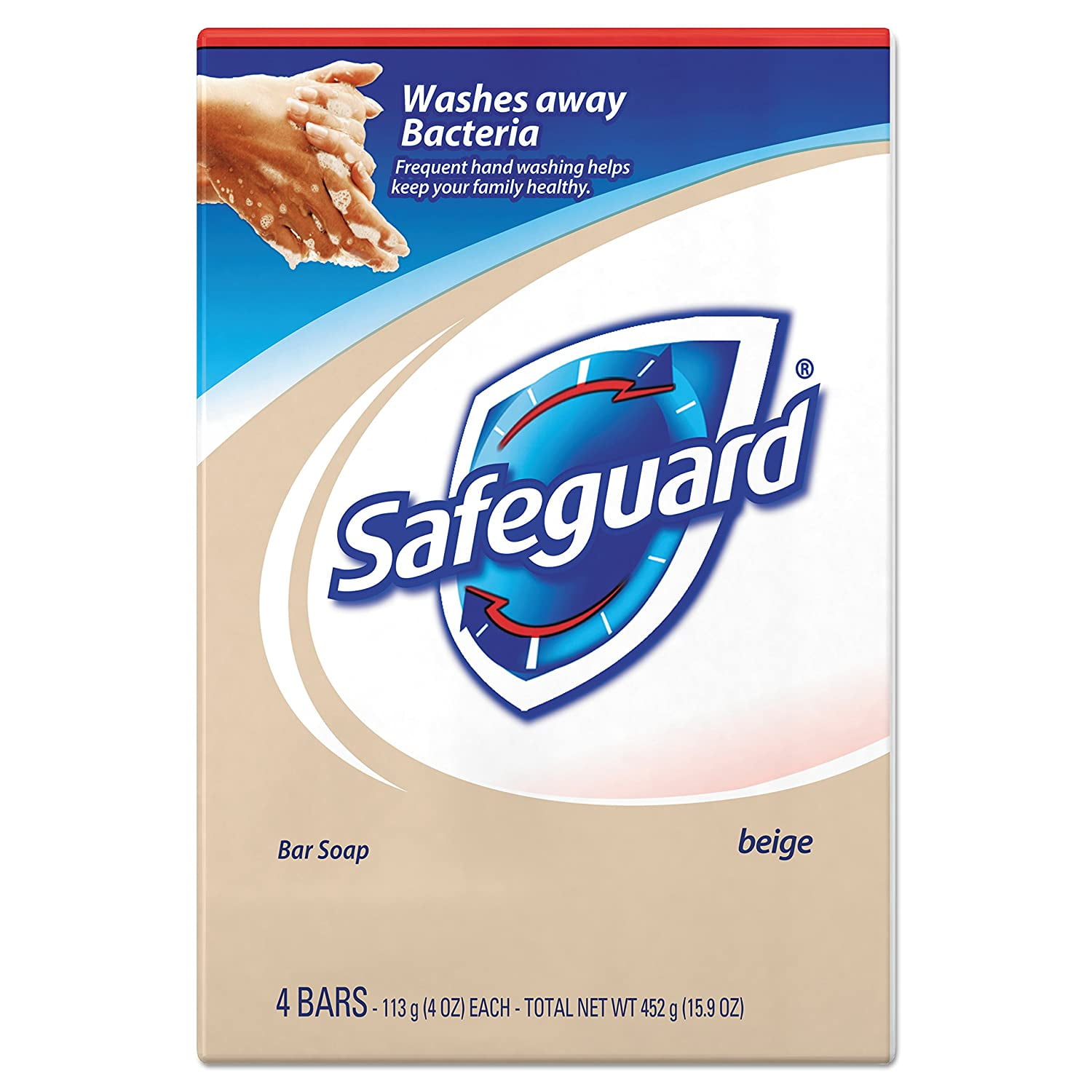 Safeguard 08833 Beige Antibacterial Bath Bar Soap, 4 Ounces Bar (Pack of 48 Bars)