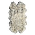 thumbnail image 1 of Safavieh Sheep Skin Collection SHS121E Handmade Rustic Glam Genuine Pelt 3.4-inch Extra Thick Area Rug, 3' x 5', Ivory / Smoke Grey, 1 of 2