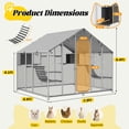 thumbnail image 4 of Haverchair Catio Outdoor Cat Enclosure, 94.5" Extra Large Walk-in Cat House for Multiple Cats with Waterproof Cover, 2 Resting Boxes, 2 Bridges, 6 Jumping Platforms, Galvanized Steel Chicken Run Coop, 4 of 8