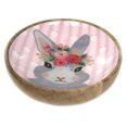 thumbnail image 2 of Tabletop Rabbit Bowl. Bunny Easter Spring In0281 Pink, 2 of 3