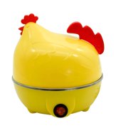 MONTERA Rapid Egg Cooker,Single Layer Breakfast Chicken Shape Steamed Egg Machine,Easy-To-Peel,Hard,Medium,Soft Boiled Eggs,Poacher,Omelet Maker Kitchen Small Appliances