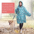 thumbnail image 4 of Wearable Oversized Blanket,Blue Cartoon Unicorn Head Star Cloud Pattern Wearable Blanket Hoodie for Adults,Cozy Hooded Blankets with Super Pockets,Super Warm Fuzzy Pullover for Women & Men, 4 of 6