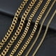 thumbnail image 4 of Basic Punk Stainless Steel 3,5,7mm Curb Cuban Necklaces For Men Women Black Gold Color Link Chain Chokers Solid Metal Jewelry, 4 of 5