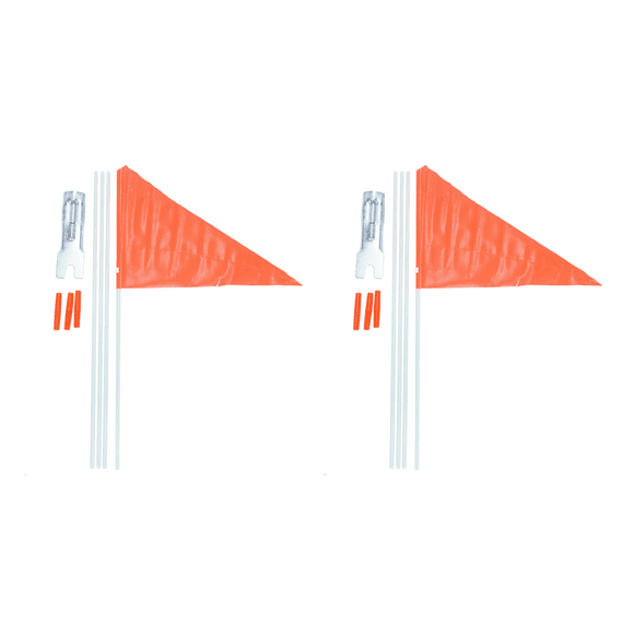 2set Safety Flag with Pole,6 Foot Adjustable High Visibility Bike Flag, Brightly Colored Waterproof Safety Flag