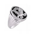 thumbnail image 3 of RYLOS Men's Rings 14K White Gold Ring Designer Patriotic Eagle USA Ring With Diamonds and Black Onyx Rings For Men Size 13, 3 of 6