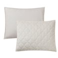 thumbnail image 5 of My Texas House Charlotte 3-Piece Trellis Velvet Quilt Set, Full/Queen, Off White, 5 of 5