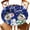 Blue, variant on Round Fitted Tablecloths with Elastic Edge Let Snow Words on Red Waterproof Table Cover for Kitchen Dining Party Decor,45" - 54"