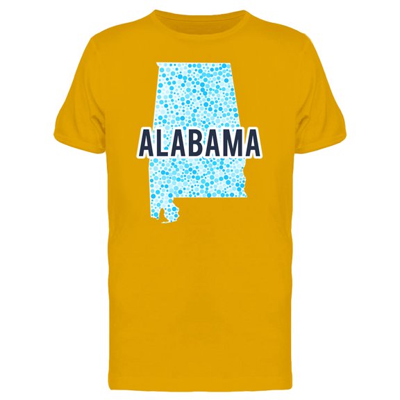 Alabama Dotted Map Ts Tee Men's -Image by Shutterstock