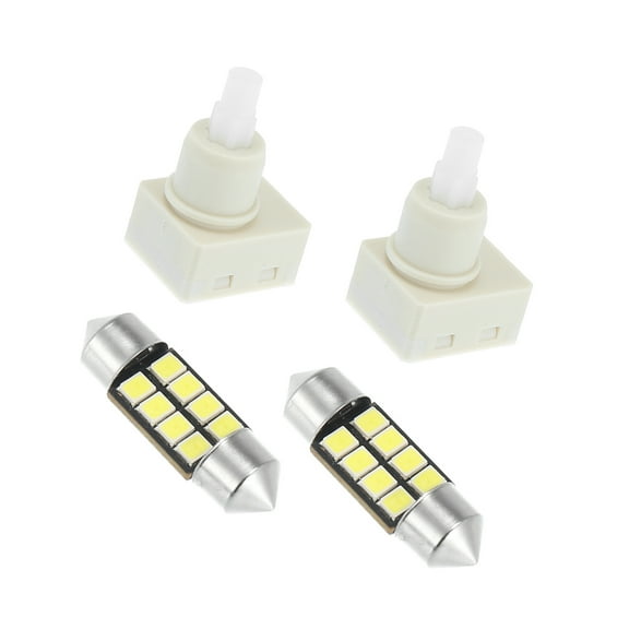 Unique Bargains 2Pcs Dome Lamp Switch with 2Pcs White LED Bulbs 34404-SDA-A21