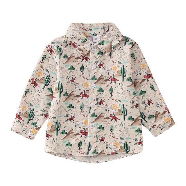 Gibobby blusas y camisas para Niños Camiseta de manga larga con estampado de animales de animados para niños pequeños(Blanco, 18-24 Meses)