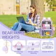 thumbnail image 6 of Sanmadrola Clear Backpacks for School Heavy Duty PVC Transparent Bookbag Stadium Approved See Through Backpack Large Clear Book Bag for Work Travel Festival, Purple, 6 of 10