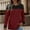 Red, variant on Women Long Sleeve Neck Fashion Sweaters Soft Knitted Casual Winter Pullover Sweater Loose Sweater Tops Streetwear Brown M