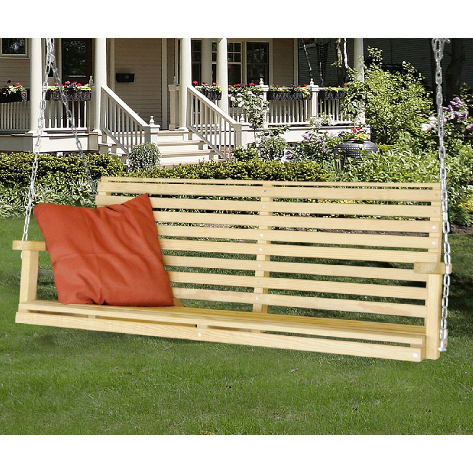 Hershy Way Treated Yellow Pine Classic Porch Swing