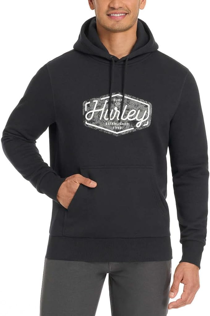 Hurley Men s Standard Fit Icon Graphic Ultra Soft Fleece Hoodie Diffused Blue L Walmart
