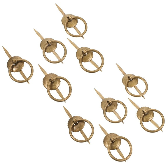10 Pcs Drawer Ceramics Handle Single Hole Pull Ring Furniture Tiers Closet Knob