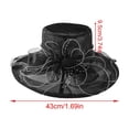 thumbnail image 3 of Elegant Women's Sun Hat with Floral Accent and Foldable Design Perfect for Church Weddings Beach Trip Outdoor, 3 of 9