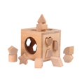 thumbnail image 1 of Clasificador de formas Juguete educativo de aprendizaje Reconocimiento de formas Juego de clasificación Regalos multiusos Caja de clasificación de Madera, 1 of 9
