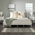 thumbnail image 3 of King Mid Century Solid Wood Spindle Platform Bed in White, 3 of 8
