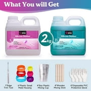 LET'S RESIN Silicone Mold Kit - 70.5oz Jade Green, Super Elastic for Resin, Candle & DIY Molds (2KG)