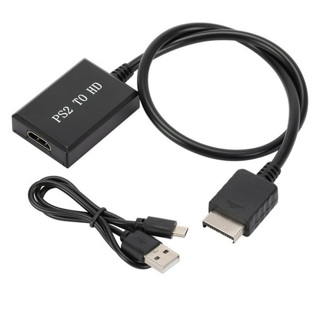 Para PS2 a HD Audio Video Converter Adapter 1080P Soporte para PS1 / 2/3 Modos de VisualizacióN para HDTV PC Adaptador de Cable Full HD