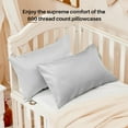 thumbnail image 5 of Warmstar 100% Cotton Toddler Pillowcase Set of 2, 600 Thread Count for Kids (13"x 18"), Soft, Breathable & Durable Cotton Cover with Envelope Closure,Light Grey, 5 of 5