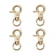 thumbnail image 1 of 4 piezas de ganchos de gatillo giratorios en forma de O, llaveros de metal, cierres de langosta,  degree, perfectos dorado, 1 of 9