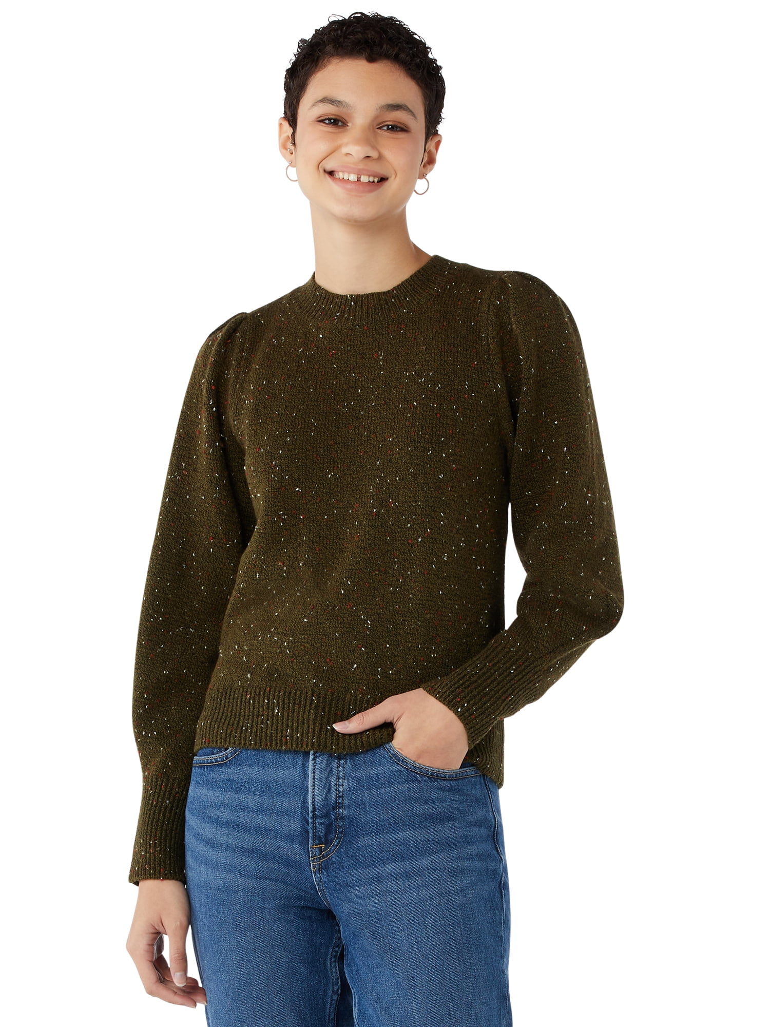 Puff Shoulder Sweater 