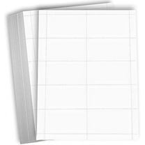 Hamilco Blank Business Cards Card Stock Paper  White Mini Note Index Perforated Cardstock for Printer  Heavy Weight 80 lb 3 1/2 x 2"  100 Sheets 1000 Cards