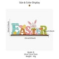 thumbnail image 3 of XUFLVPSEF Easter Table Decorations Sign - Wooden Tabletop Centerpiece Bunny Eggs Decor Signs for Spring Home Kitchen Office Vintage Rustic Farmhouse Holiday Party Gift Supplies, 3 of 8