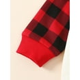 thumbnail image 5 of Franhais Baby Romper, Plaid Tree Elk Letter Print Round Neck Long Sleeve Bodysuit for Girls Boys, 0-18 Months, 5 of 8