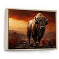 thumbnail image 2 of Designart "Bison Silent II" Animals Floater Framed Canvas Art Print, 2 of 7