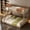 Walnut, variant on Walnut-colored bunk bed, double extended top bed with ladder and guardrail, space-saving bed frame, durable structure(No Mattress)