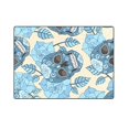 thumbnail image 3 of RYLABLUE Roses And Sugar Skulls Throw Blanket Bed Sofa Blanket 58x80 inches, 3 of 3