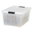 thumbnail image 3 of IRIS Boîte de Rangement en Plastique de 42 L avec Boucles, Perle, Lot de 4, 3 of 9