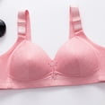 thumbnail image 4 of DeHolifer Women Bras Underwire Full Coverage Push Up Adjustable Strap Soft Gathering Everyday Bras Pink XL, 4 of 8