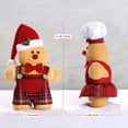thumbnail image 2 of Set of 2 Christmas Decorations Indoor Gingerbread Man with Chef Hat Bowknot for Christmas Ornament Home Decor Gingerbread Doll for Gift Door Window Table Tree Holiday Xmas Season Decor, 2 of 8
