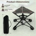 thumbnail image 3 of Gymax 360 degree Swivel Camping Stool Foldable Outdoor Chair w/Oxford Seat & Metal Frame Camouflage, 3 of 9