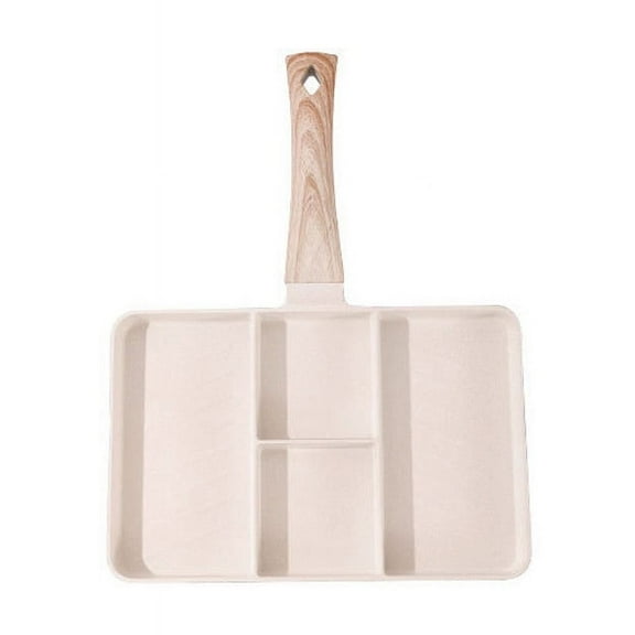 Non-stick 4-in-1 Breakfast Pan with Separate Cooking Chambers, Dishwasher Safe & Easy Clean for Perfect Eggs, Pancakes, Steak and Vegetables for Family Breakfasts and Quick Morning Meals