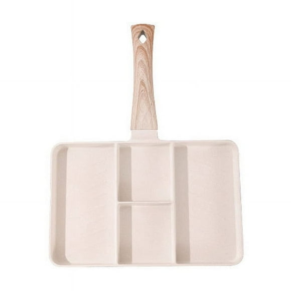 Sartén Antiadherente 4 En 1 Para Desayuno Con Cámaras De Cocción Separadas, Apta Para Lavavajillas Y Fácil De Limpiar Para Preparar Huevos, Panqueques, Bistecs Y Verduras Perfectos.