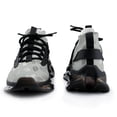 thumbnail image 3 of Grey Leaves Pattern Walking Shoes for Men Woman Lightweight Tennis Fashion Elastic Sports Shoes Cushion Basketball Shoes, 3 of 8