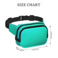 thumbnail image 4 of Zufioo Turquoise Light Blue Print Square Double Layer Waist Bag, Durable & Stylish Fanny Pack with Zippered Pockets and Adjustable Strap for Outdoor & Daily, 4 of 9