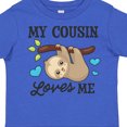 thumbnail image 4 of Inktastic My Cousin Loves Me with Sloth and Hearts Boys or Girls Toddler T-Shirt, 4 of 5
