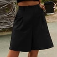 thumbnail image 4 of Pantalones Anchos Pantalones holgados para mujer Cintura elástica informal Forma de H Vacaciones Vacaciones (Negro S) Ygjytge para Mujer Negro T S, 4 of 8