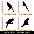 thumbnail image 2 of Birds on Tree Branches Silhouettes Rubber Stamp Set for Scrapbooking Crafting Stamping - Mini 1/2 Inch, 2 of 7