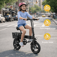 thumbnail image 5 of 14" Folding Electric Bike for Adults, 500W Commuter Ebike with 360WH Battery, 20MPH & 20 Miles, UL2849, Mini Bicycle with Basket, 5 of 7