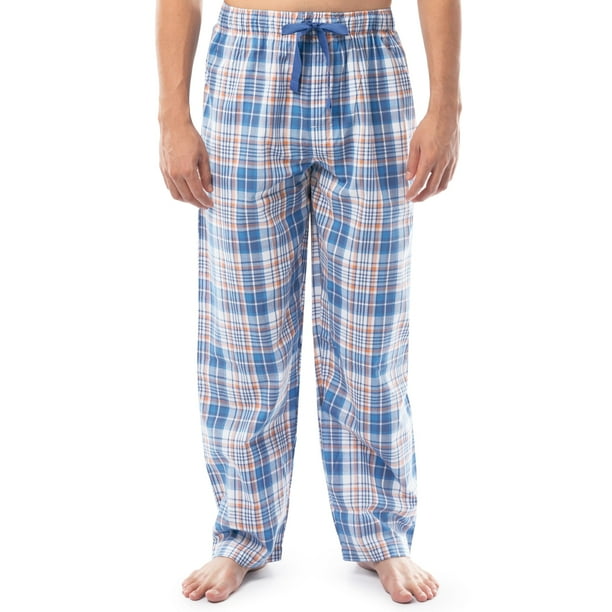 Pantalón de pijama IZOD de popelina estampada con corte holgado para hombre, azul XXL