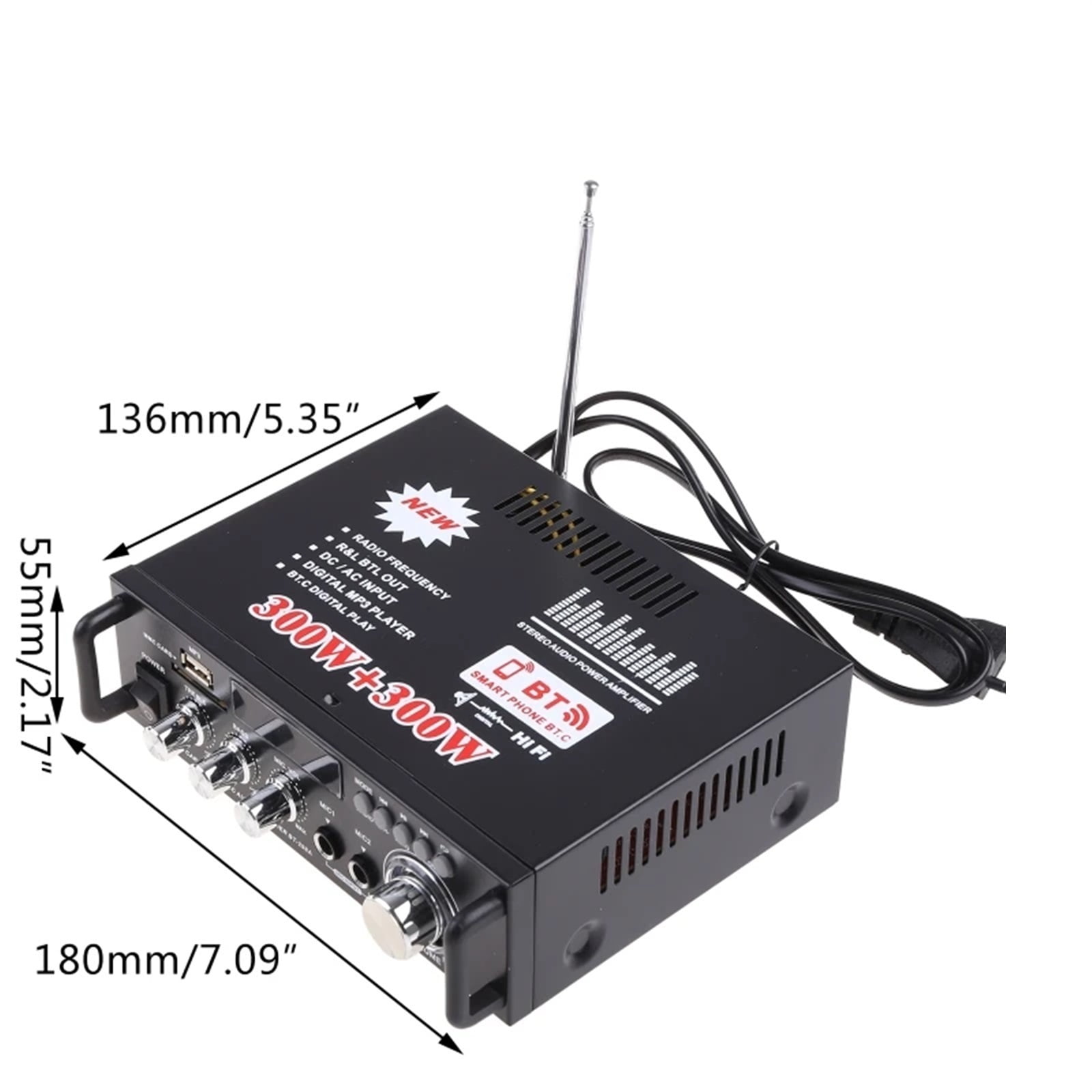 Stereo Hifi Car Home Subwoofer Car Car Amplifier Amp Sound Speaker Edr Led Design Amplifiers 600w ,Bass Treble Control
