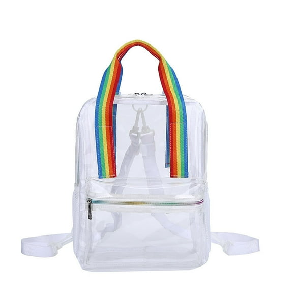 Clear Backpack Heavy Duty PVC Transparent Backpack Large School Book Bag